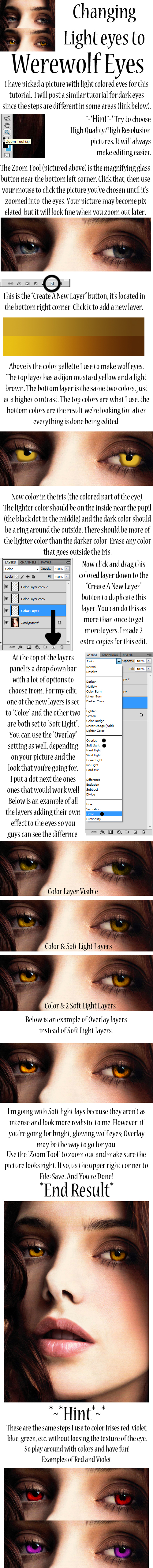 Light Eyes to Werewolf Eyes Tutorial