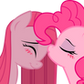 Pinkie and Pinkamena: sweet kiss