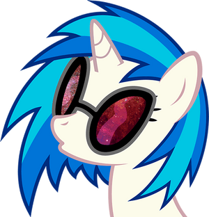 Vinyl Scratch cosmic glasses