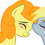 Carrot Top and Derpy: sweet kiss