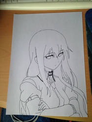 Makise Kurisu Sketch - Inked