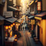 Narrow walking street in Tokyo