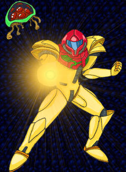 Retro-style Samus