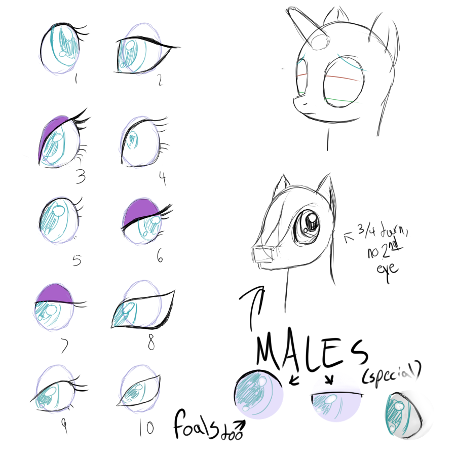 How To Draw My Little Pony Eyes