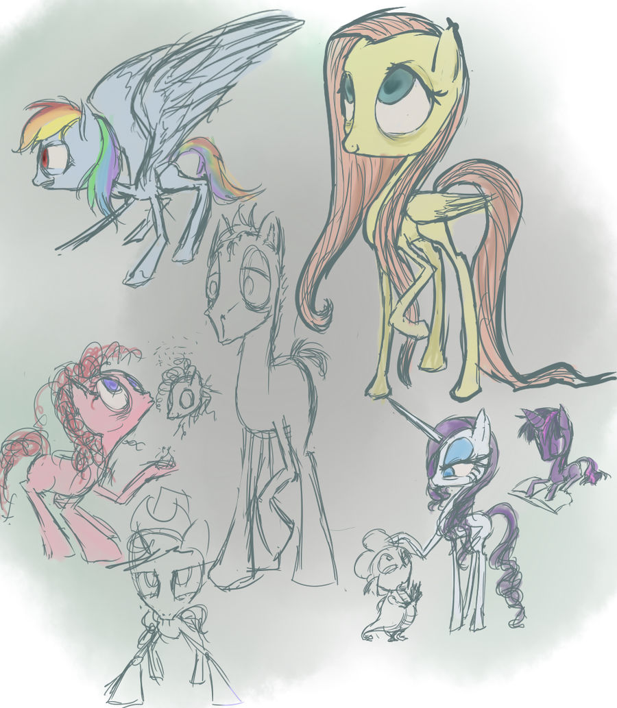 Abnormal pony sketches