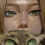 Girl and Cat