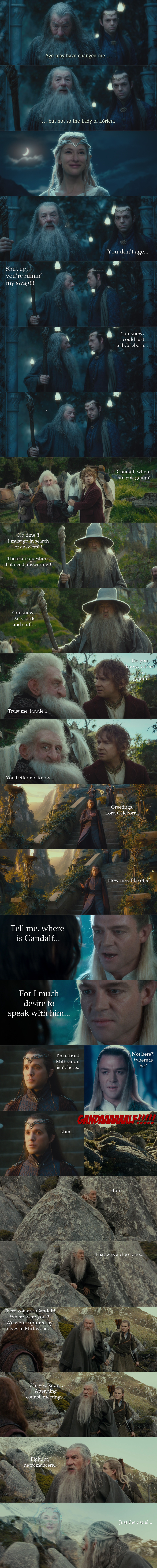 The Hobbit - The many adventures of Gandalf...