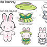 cute bunny paper doll