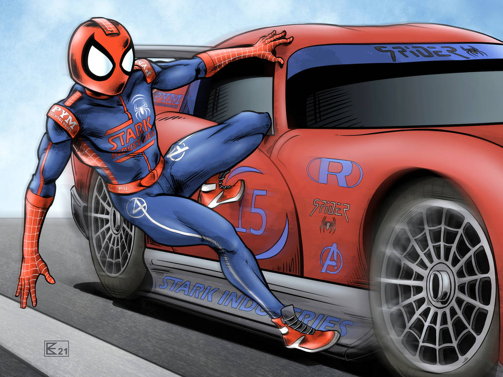 Spiderman Racing Spider-Man Race Car Driver by NegativeNave on DeviantArt