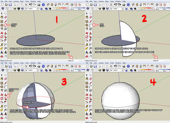 SketchUp follow-me sphere tuto