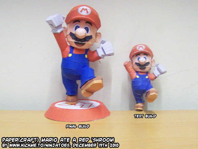 Paper Mario Rouge Papercraft Mario red 'shroomed by ninjatoespapercraft on DeviantArt