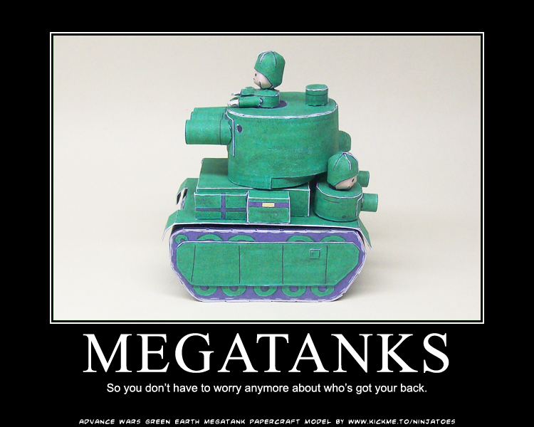 Two-way papercraft AW Megatank