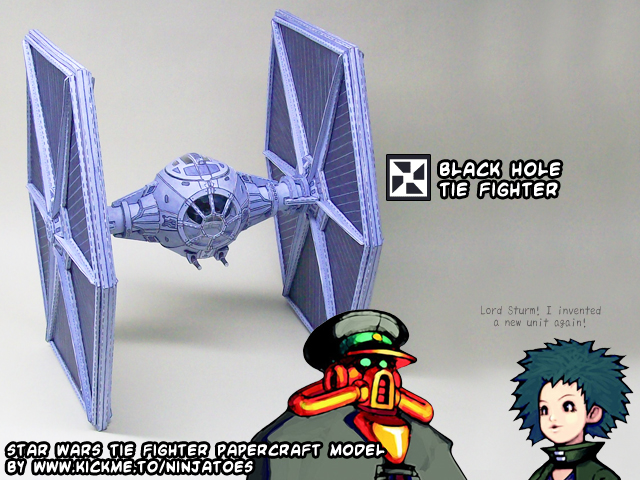 Advance Wars secret papercraft Star Wars TIE-fight