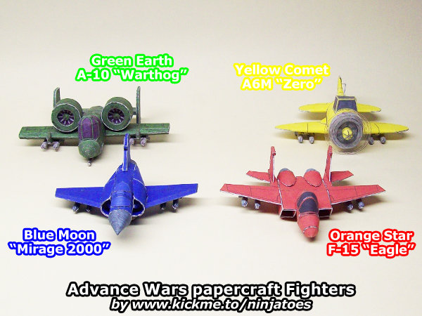 Papercraft Advance Wars Fighters so far by ninjatoespapercraft on ...