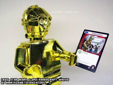 Handsome papercraft LEGO Star Wars C-3PO