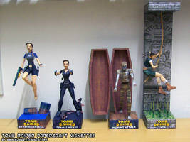 Tomb Raider 2, 3 and 4 papercraft vignettes