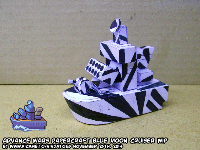 Dazzling papercraft Advance Wars Cruiser testbuild