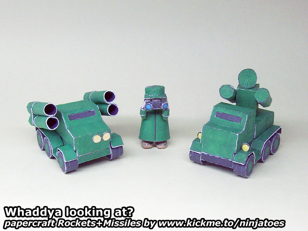 Papercraft A Rokets Papercraft Green Earth Rockets + Missiles by ninjatoespapercraft on ...