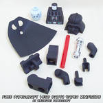 papercraft LEGO Star Wars Darth Vader pieces by ninjatoespapercraft