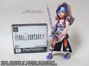 Papercraft Final Fantasy IX Beatrix release