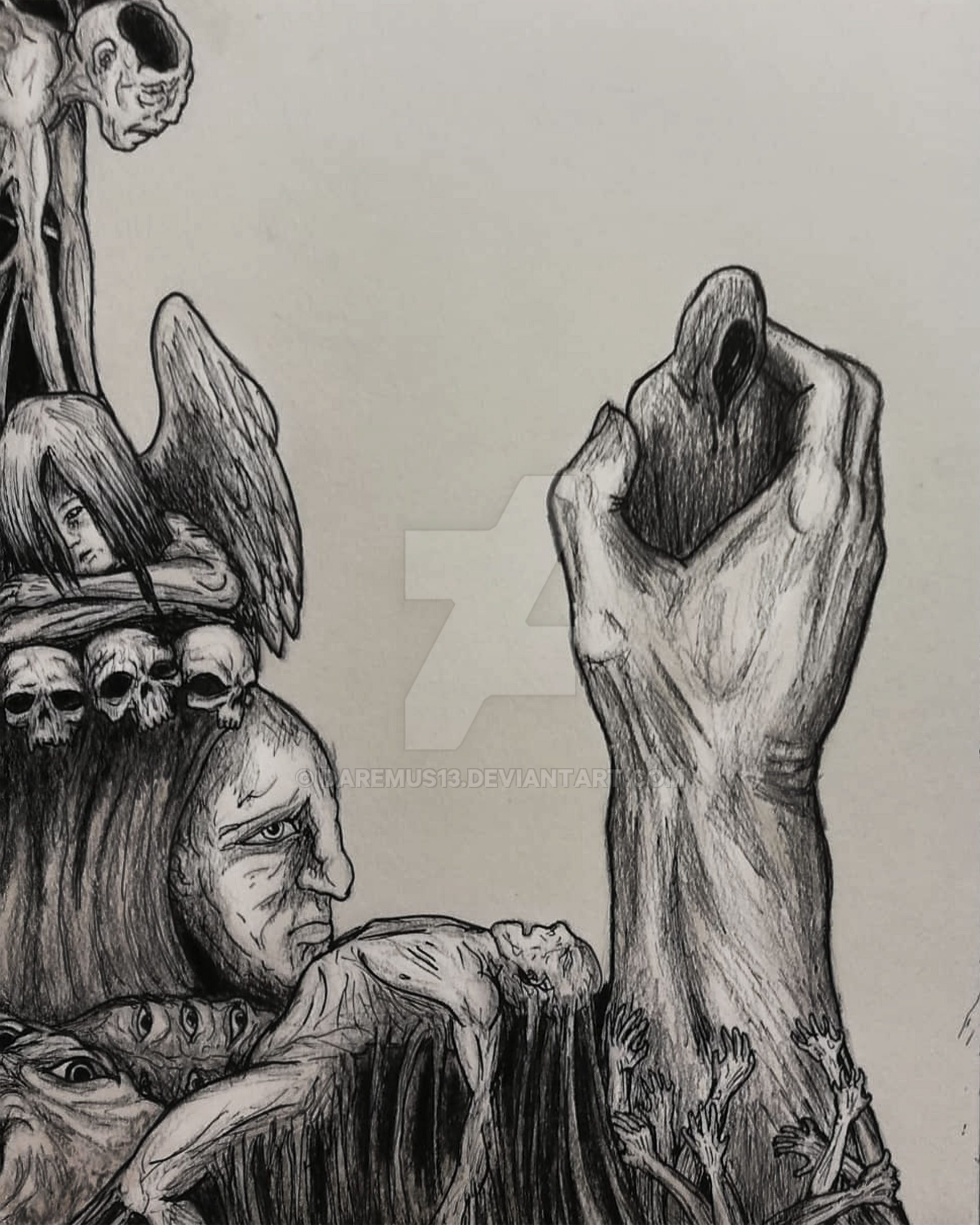 Traditional Art. Pencil Drawing + Ink. Sketch by Daremus13 on DeviantArt