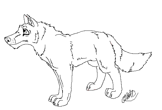 Free Wolf Lineart