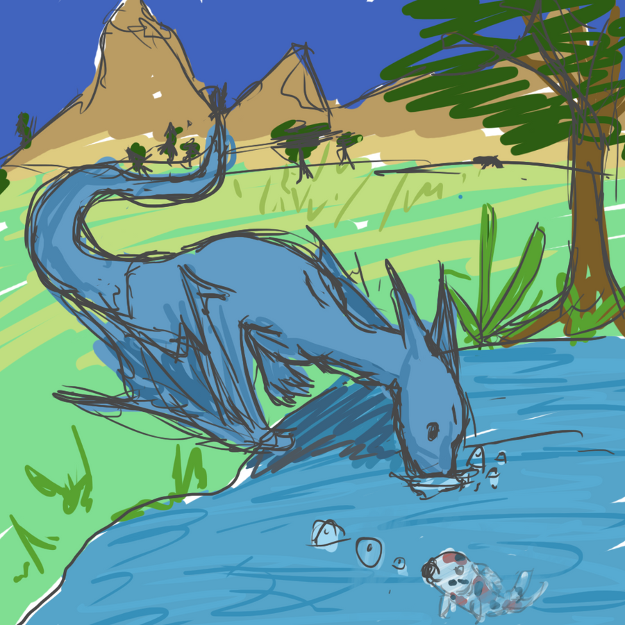Dragon in the Koi Pond