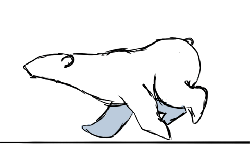 Running Polar Bear