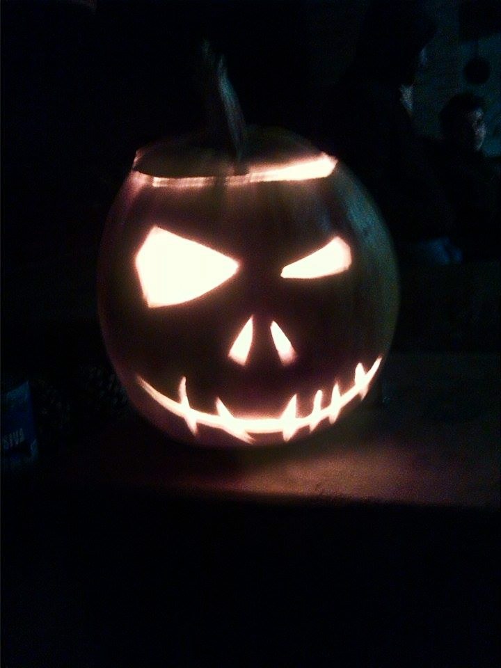 Jack Skellington pumpkin.