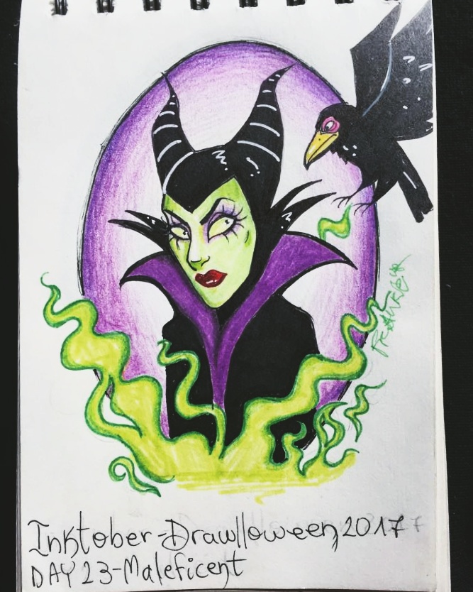 Inktober - Drawlloween / day 23: Maleficent