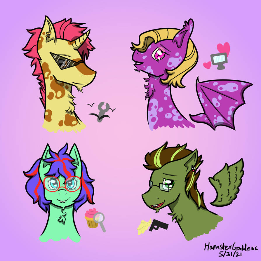 Mlp Homestuck MLP Homestuck Alpha Kids Headshots by HamsterGoddess on DeviantArt