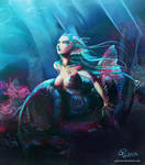 sapphire mermaid by grimzzi