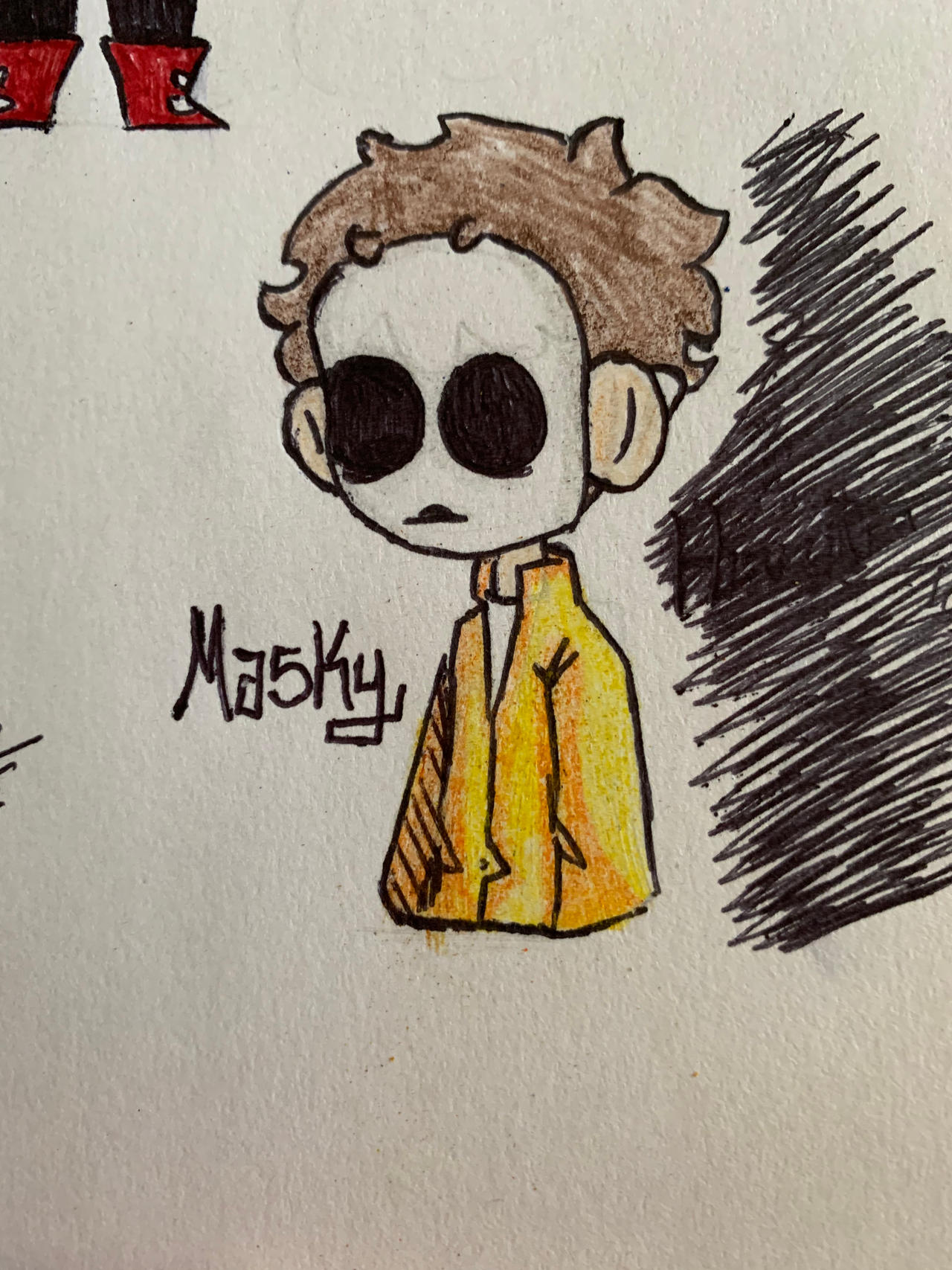 Masky Back View Masky - Drawing by quietmaskone on DeviantArt