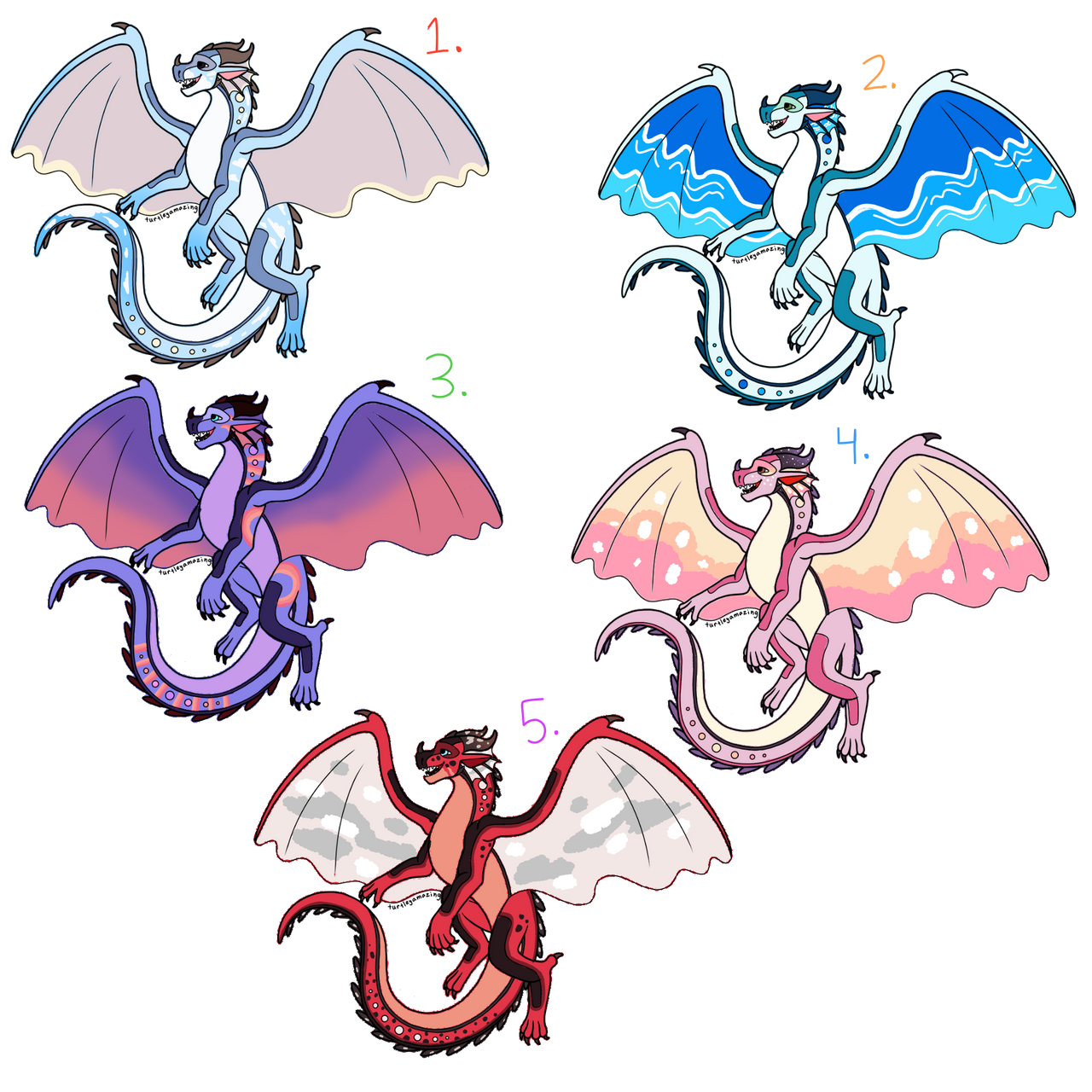 Rainwing Ruff Rainwing Adoptable Batch (4/5) by CanisCygnus on DeviantArt