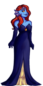 Undyne in an formal dress