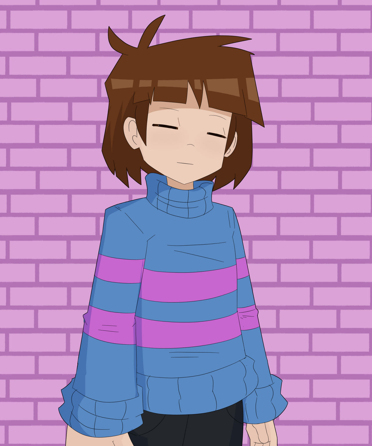 Frisk but this artist is normal by TheBlackSunKing on DeviantArt