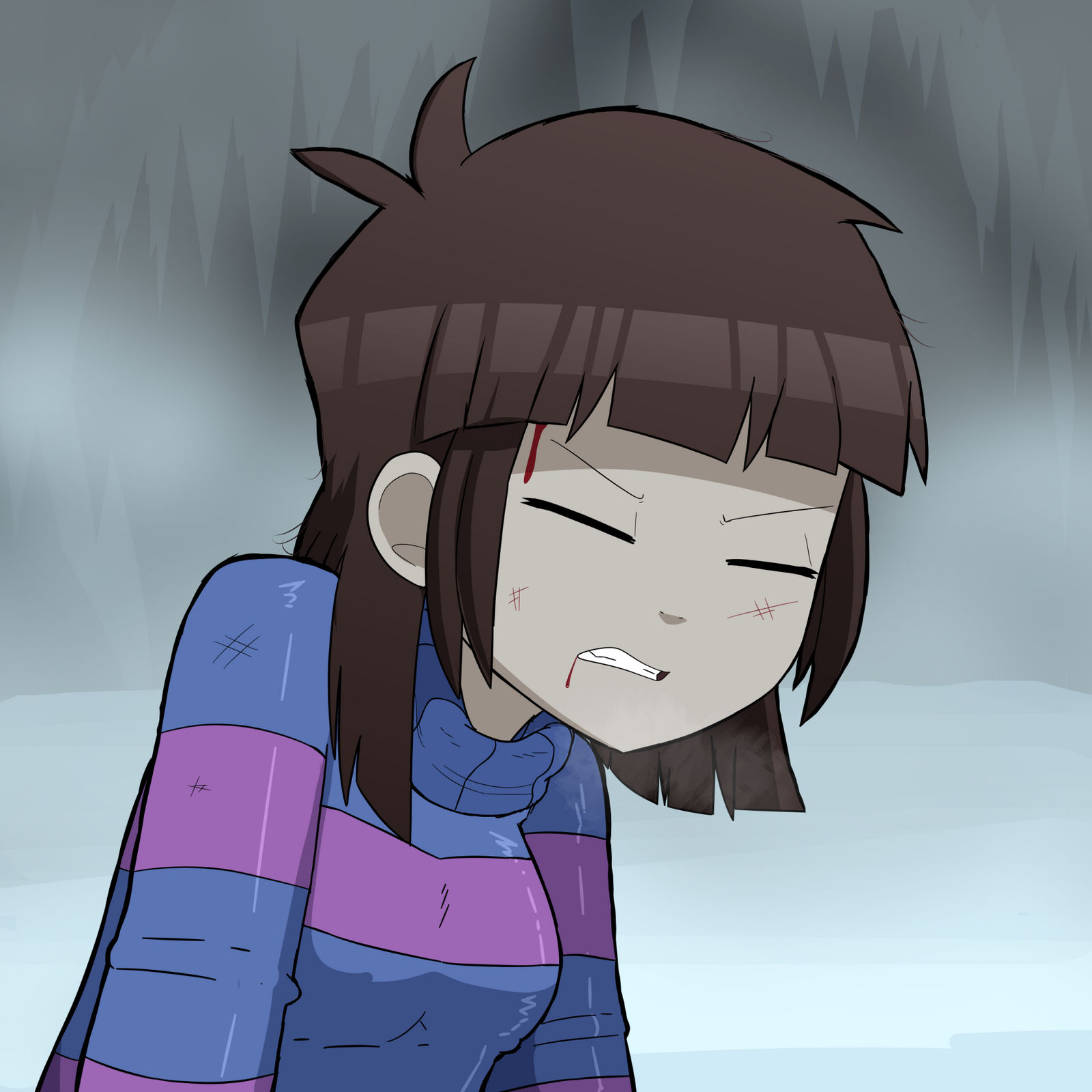 Frisk Capture Hurt Frisk by TheBlackSunKing on DeviantArt