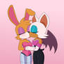 Rouge the bat Bunnie rabbot kiss