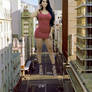 Hot giantess in red