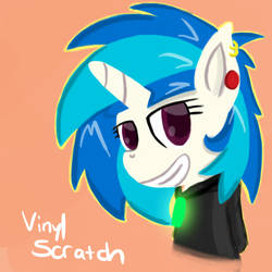 Vinyl Scratch in a hoodie