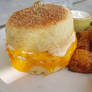 Eggs and cheese breakfast sandwich 