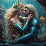 AI Generated Image Mermaid and Merman