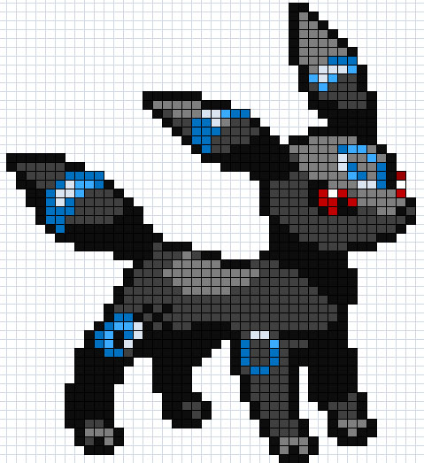 Siny Umbreon pixel art by Deniozzz on DeviantArt