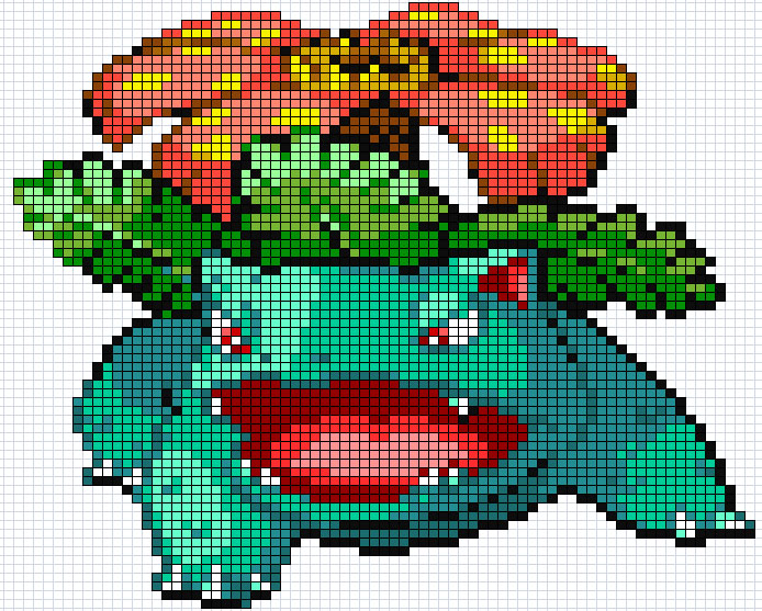 Pixel Venusaur by luckyworld2510 on DeviantArt
