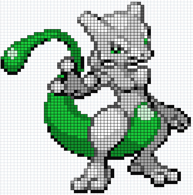 Pixilart - Shiny Pixel Mewtwo by Anonymous