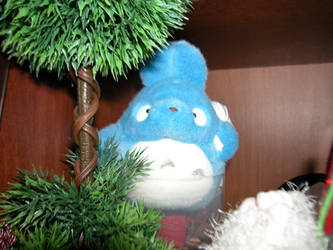 Middle Totoro at my bookcase