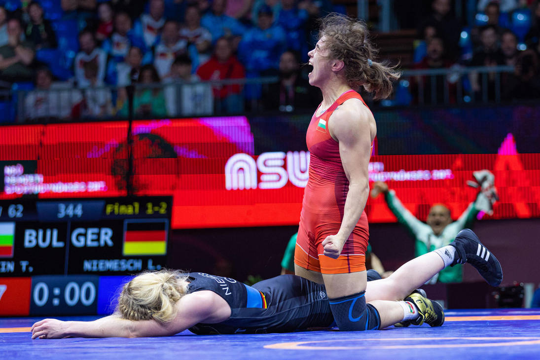 Weak German wrestler dominated under her opponent by Xtz02 on DeviantArt