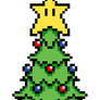 Mario Themed Christmas Tree Pixel Art