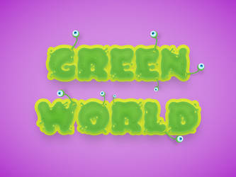 Slimy, Alien Text Effect