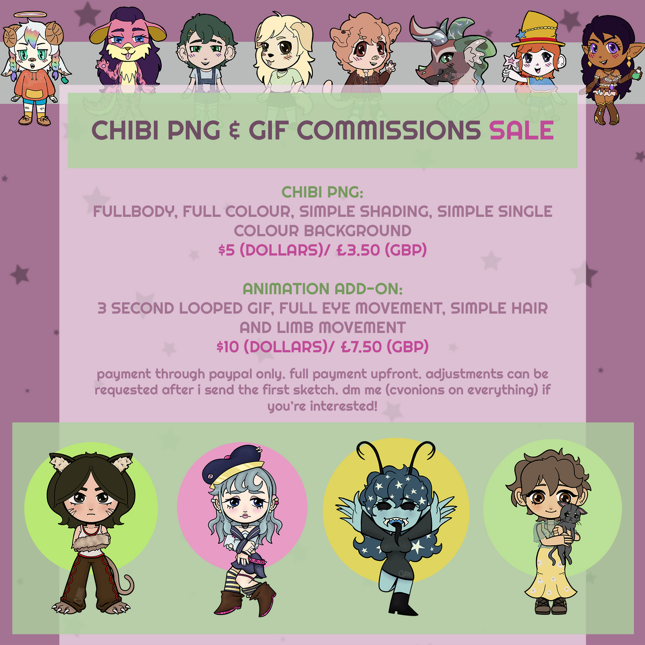 $5 CHIBIS! & animated loop commissions on Toyhouse